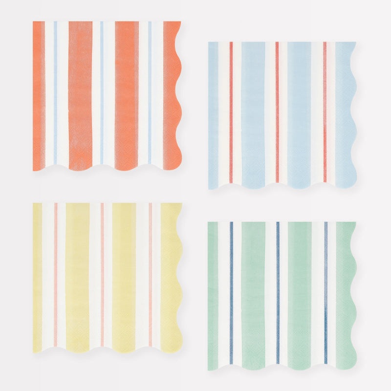 Preppy Striped mix napkin / 16 pcs.