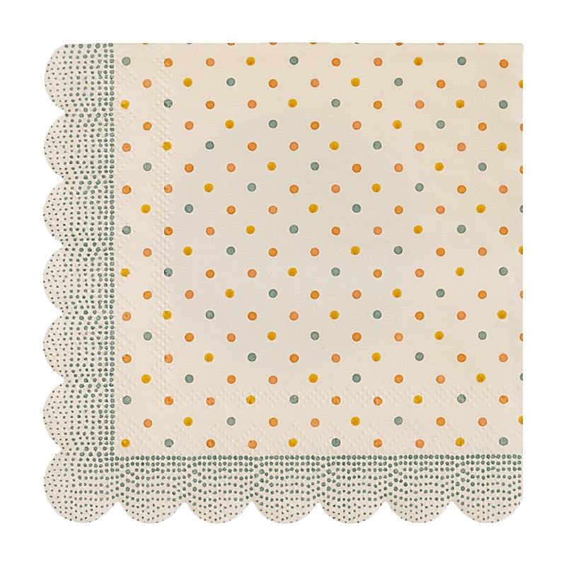 Vintage mint dots napkins