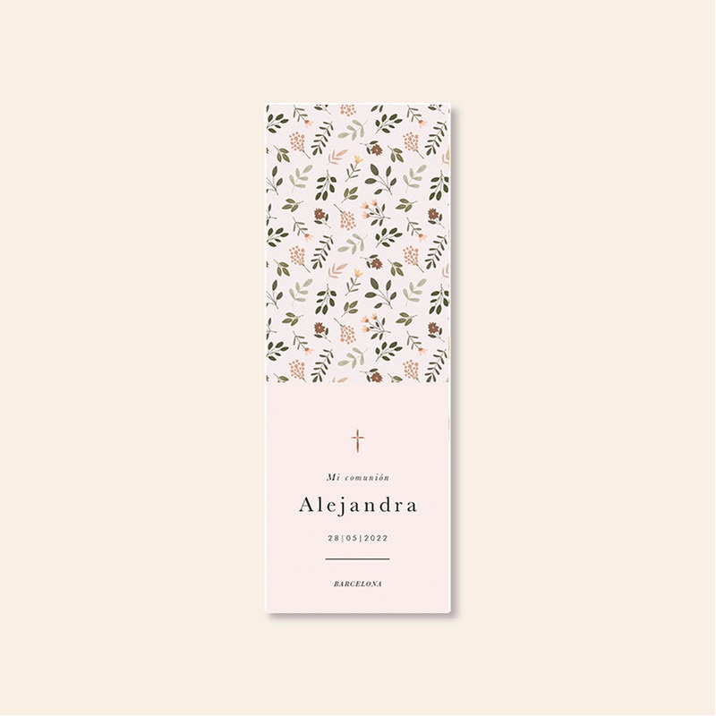 Wildflower personalized bookmark