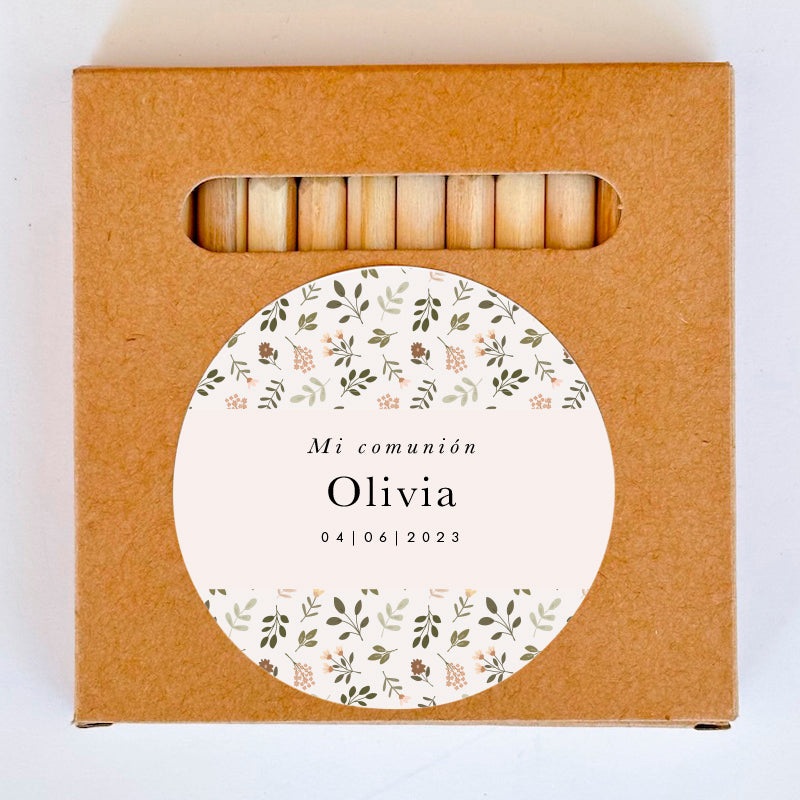 Wildflower personalized pencil case