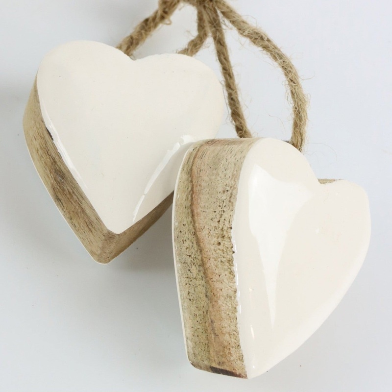 Wooden heart ornament