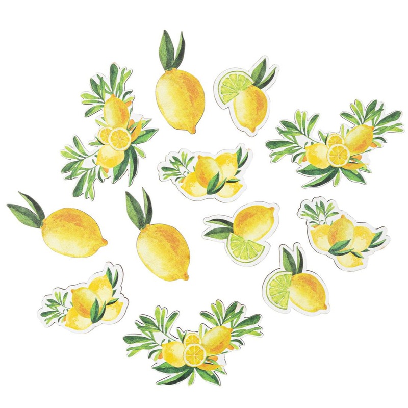 Wooden lemon confetti 12 pcs.