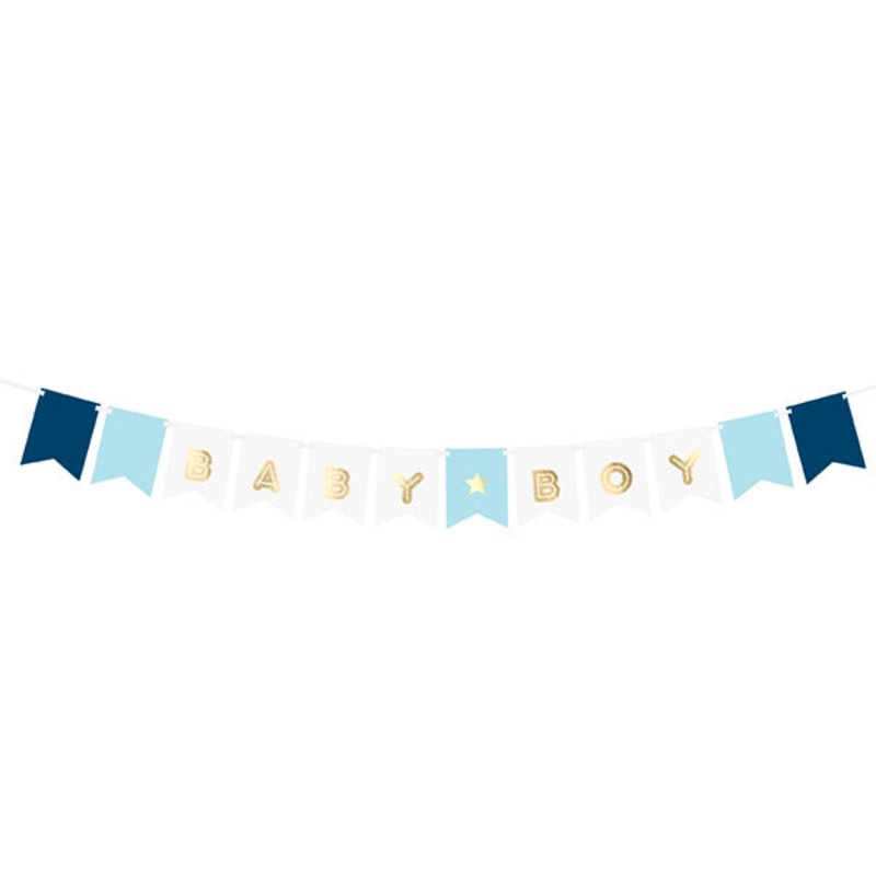 Baby Boy basic pennant garland