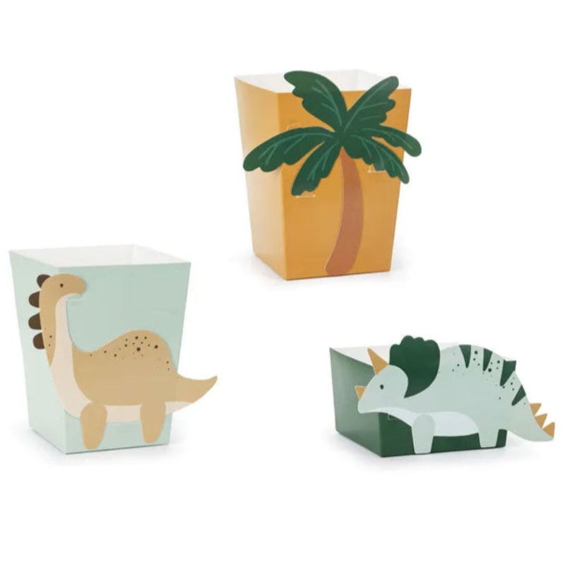 Baby dinosaur popcorn box / 6 pcs.