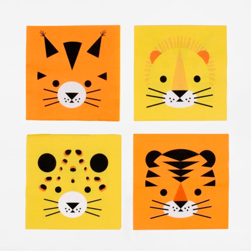 Small mixed cat napkins / 20 units.