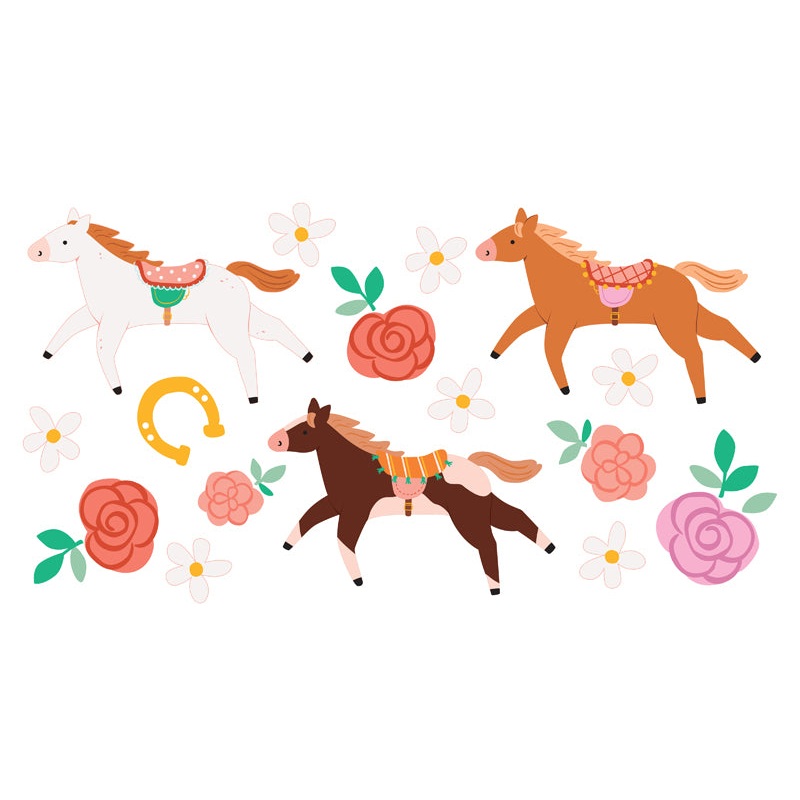 Spring Pony Temporary Tattoo
