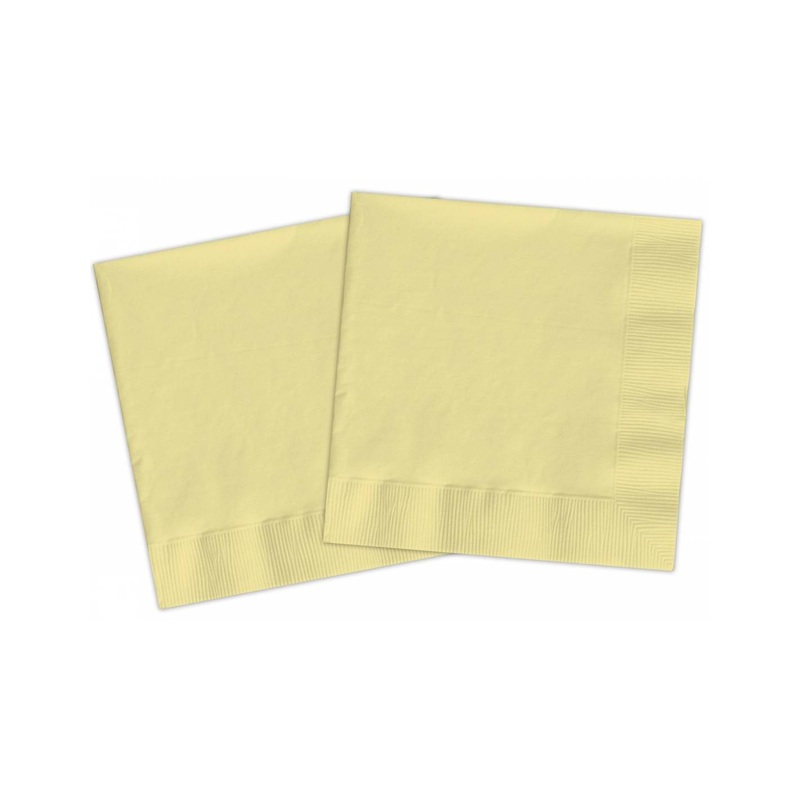 Compostable pastel yellow napkin / 20 pcs.