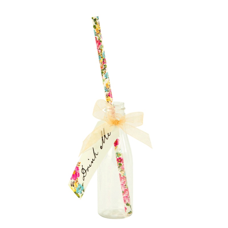 Mini drink me bottles with straw / 6 pcs.