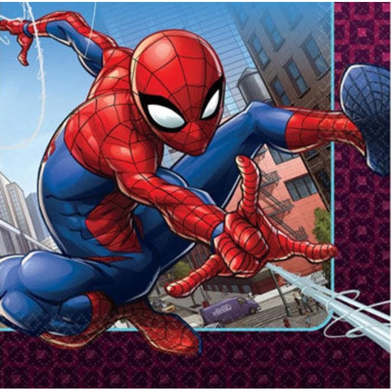 Spiderman Party Lunch Napkins