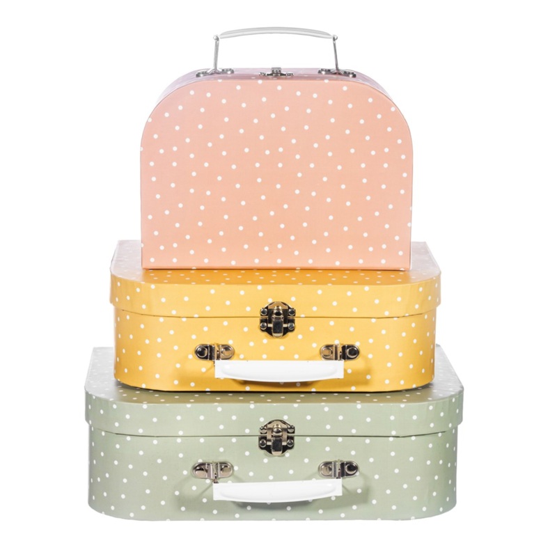 Suitcase with taupe print