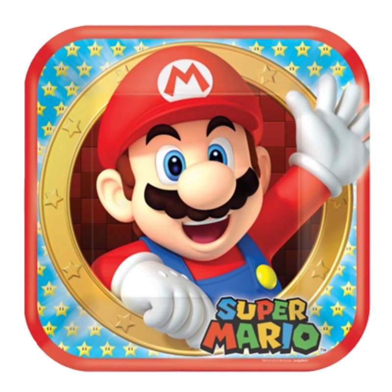 Super Mario Large Party Plates
