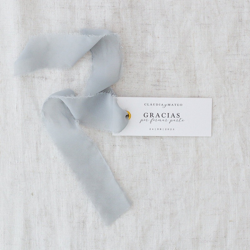Thank you detail label with Botanic gauze / 6 pcs.