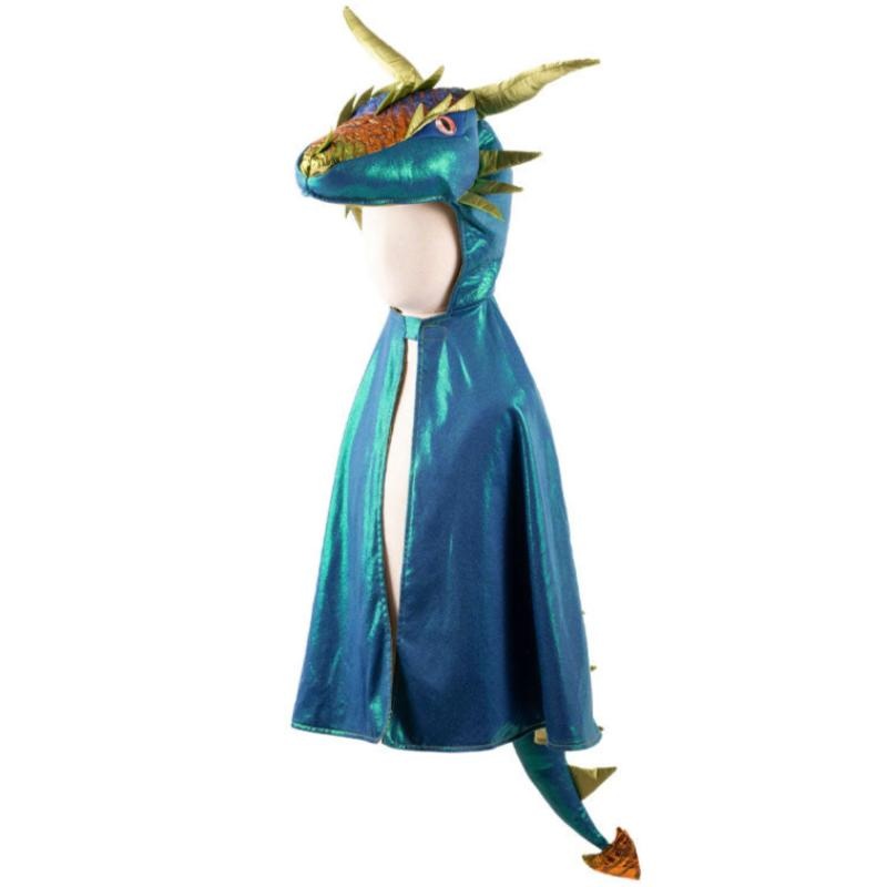 Turquoise dragon cape costume