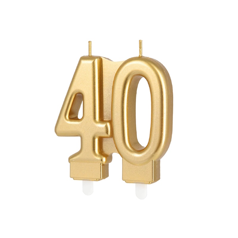 Vela nmero 40 dorada