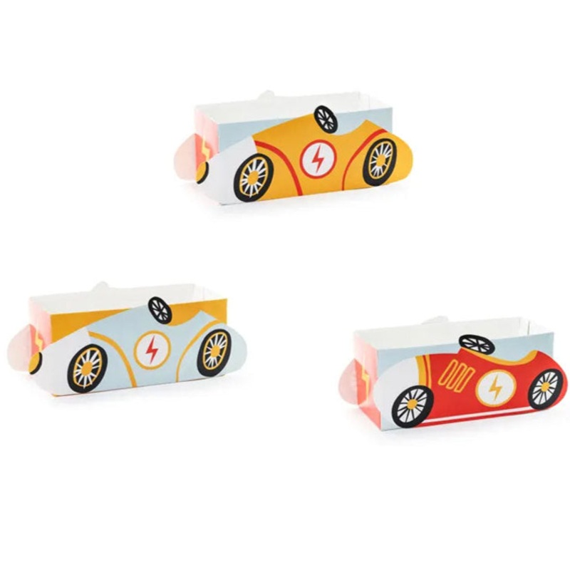Vintage car snack container / 3 pcs.