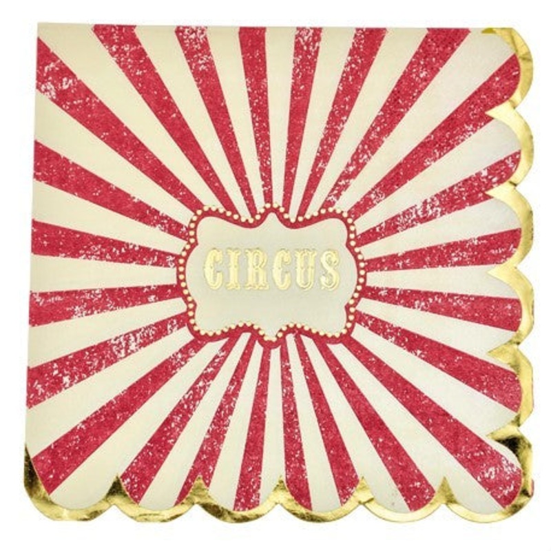 Vintage Circus Napkin / 16 pcs.