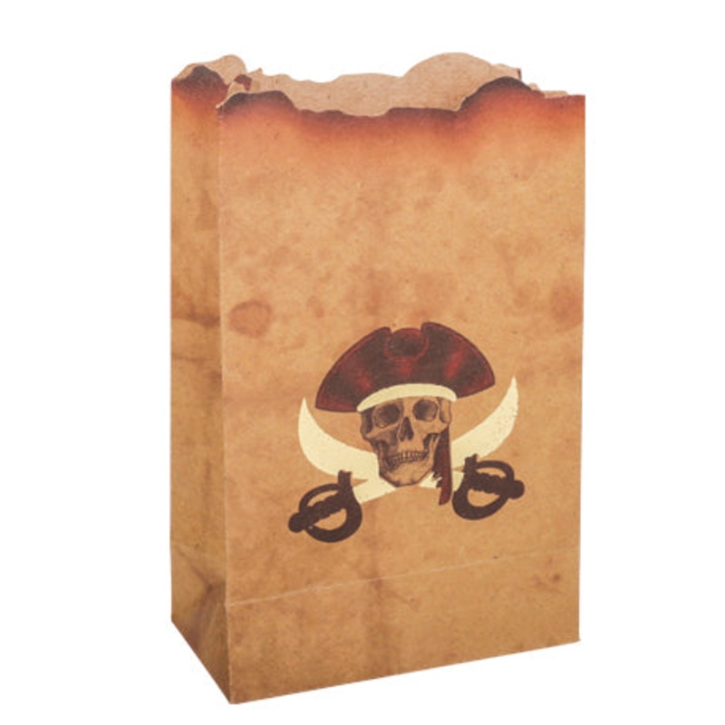 Vintage pirate Kraft bags / 4 pcs.