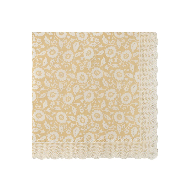 Yellow flower napkins / 20 pcs.