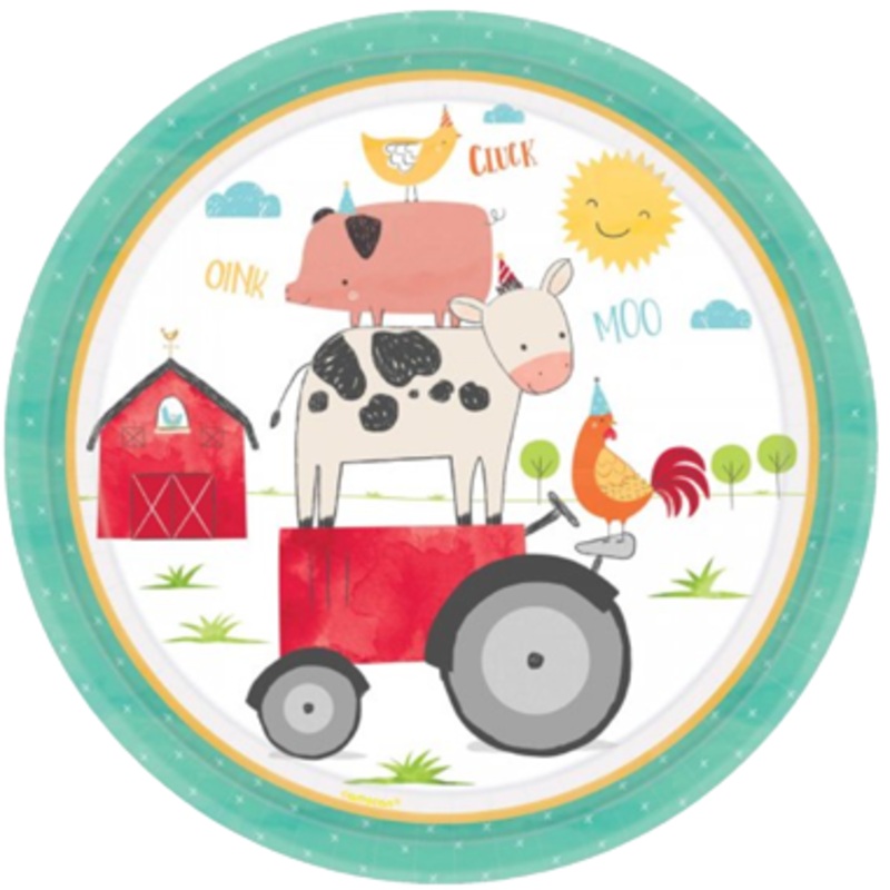 Barnyard Fun Large Party Plates