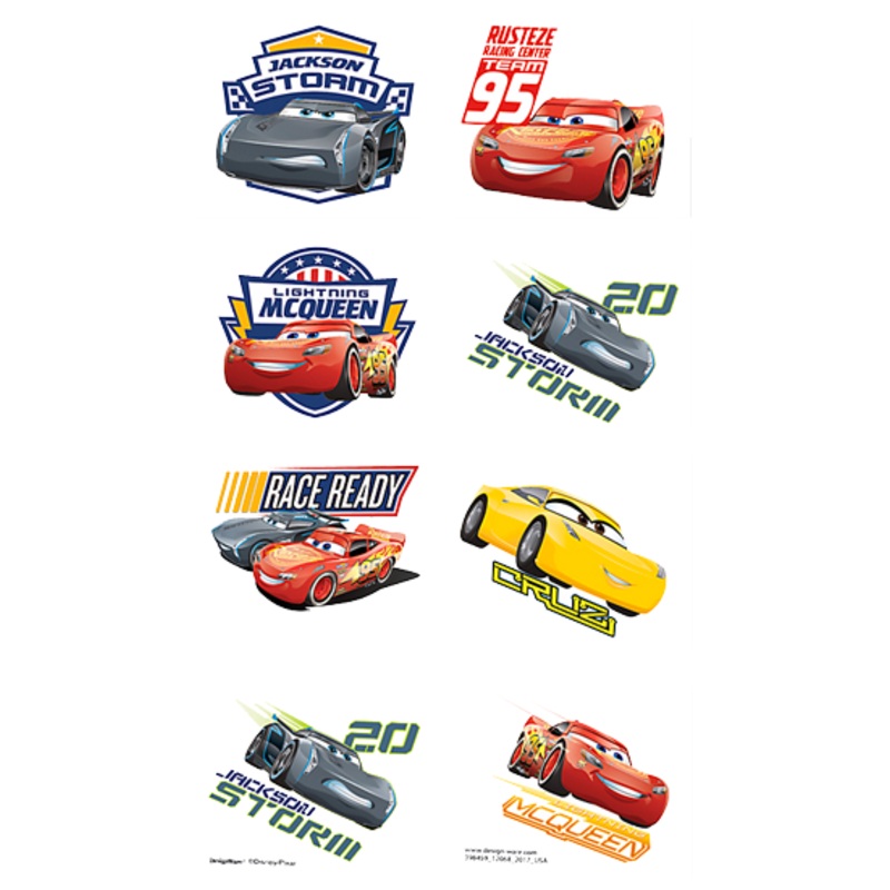 Cars 3 Temporary Tattoos