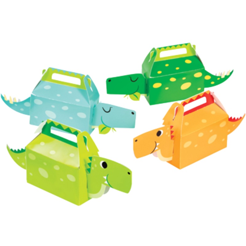 Dino Party Decor Treat Boxes pk4