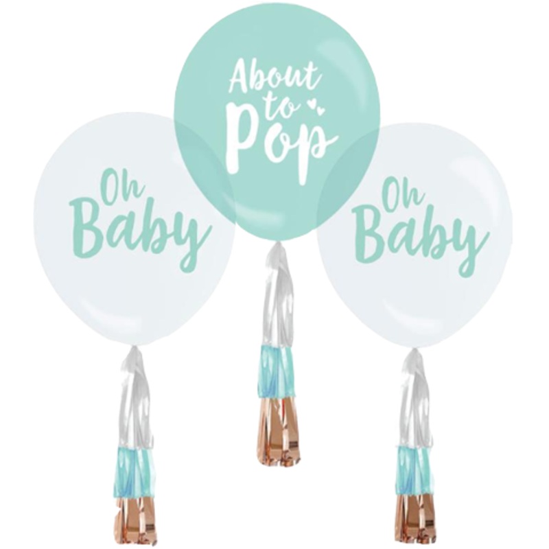 Oh Baby Balloons with Tassels