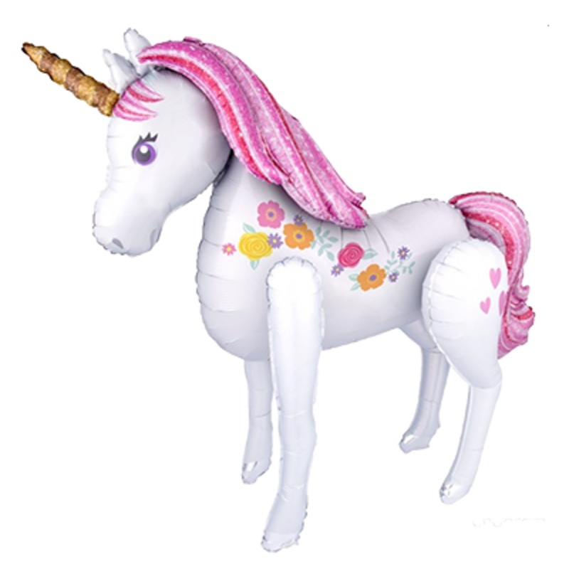 Rainbow Unicorn Air Walker Foil Balloon