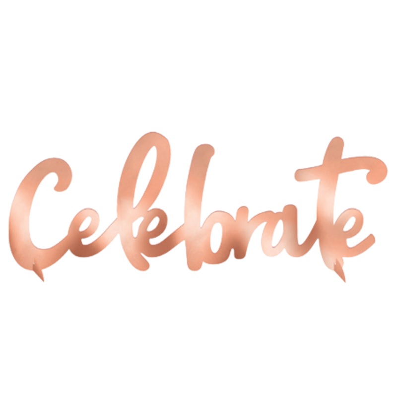 Rose Gold Celebrate Foil Centerpiece