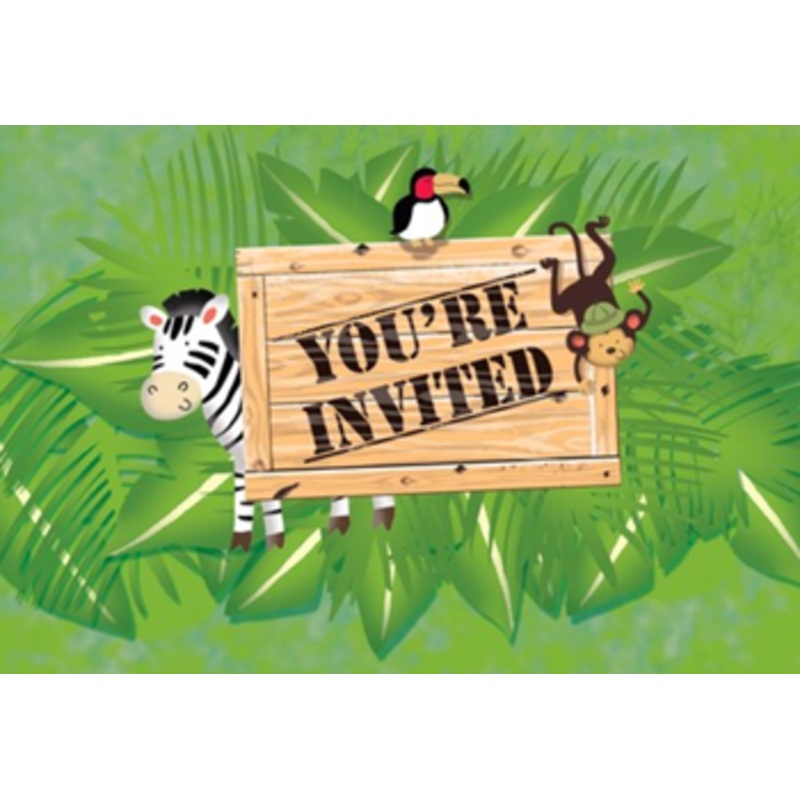 Safari Jungle Party Invitations