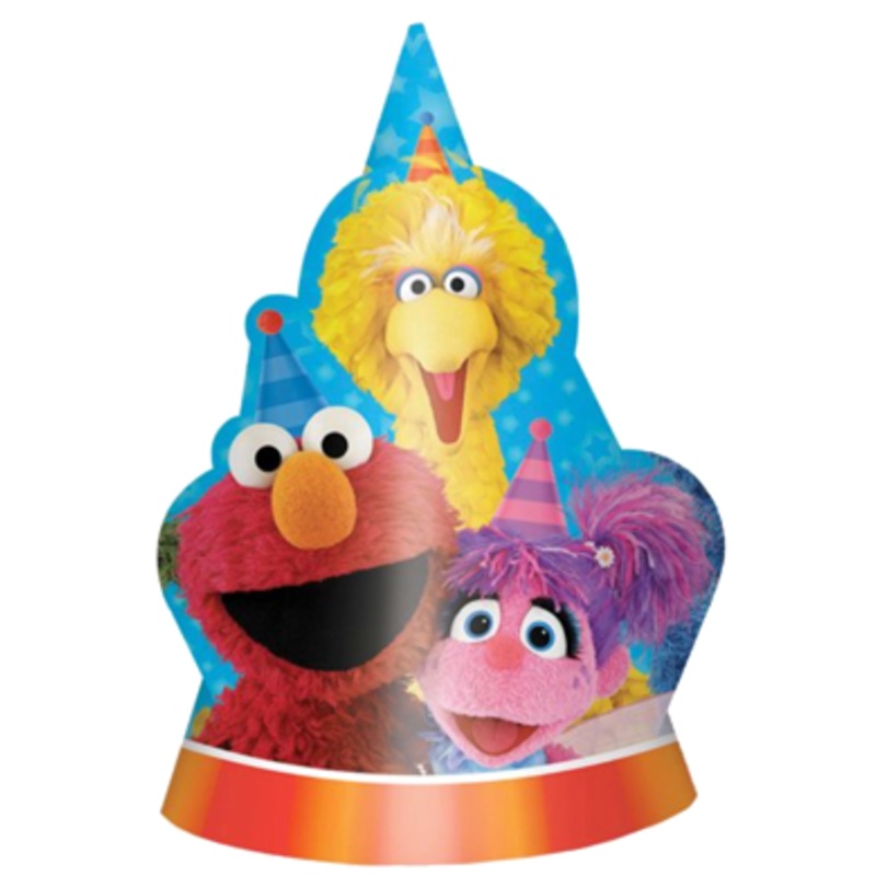 Sesame Street Party Hats pk8