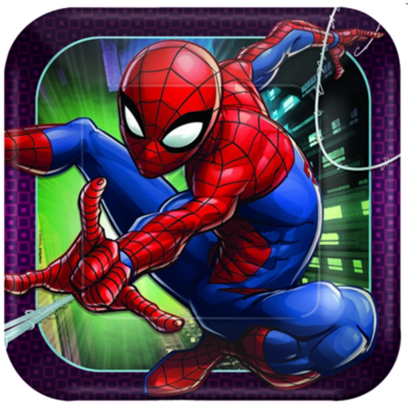Spiderman Party Dinner Plates
