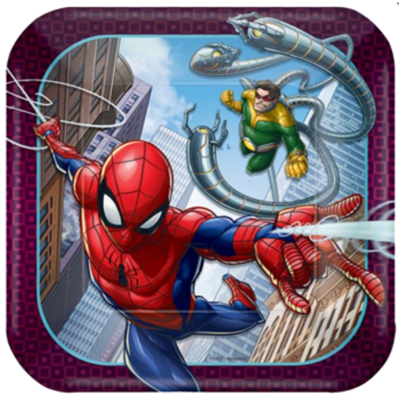 Spiderman Party Lunch Plates