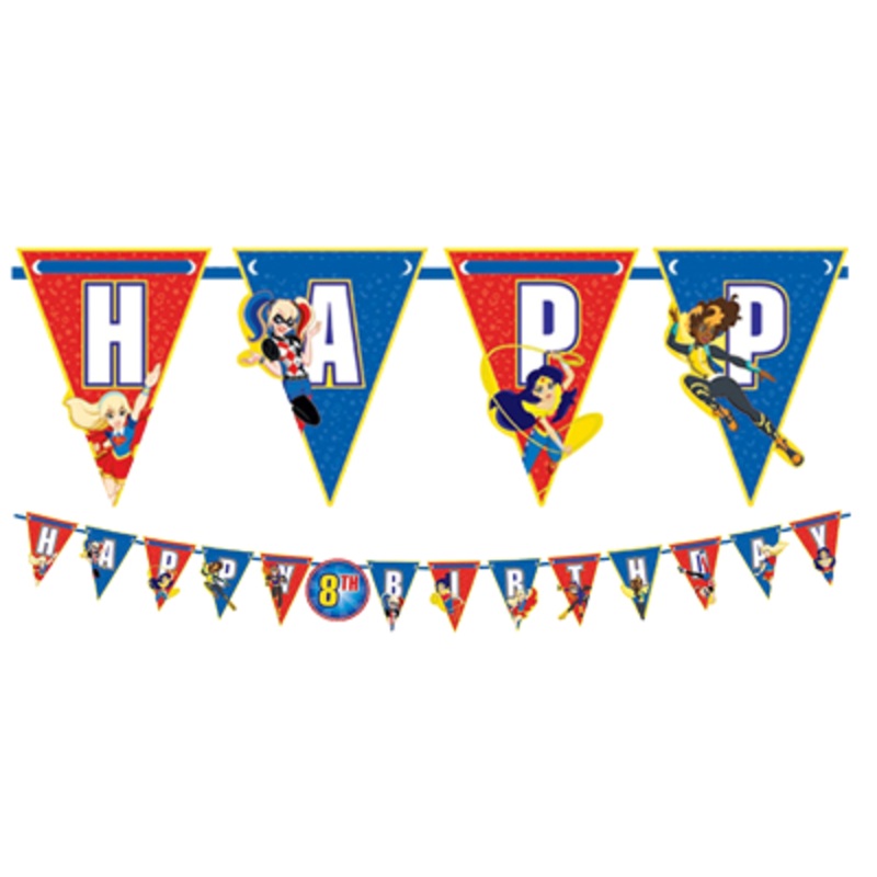 Super Hero Girls Happy Birthday 'Add and Age' Banner