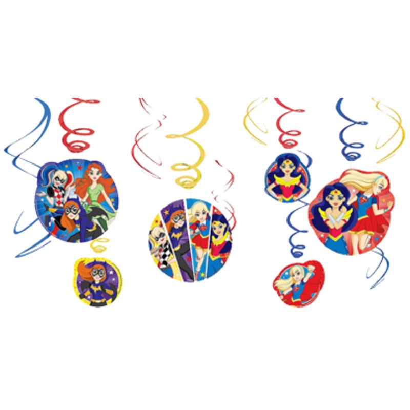 Super Hero Girls Swirl Decorations