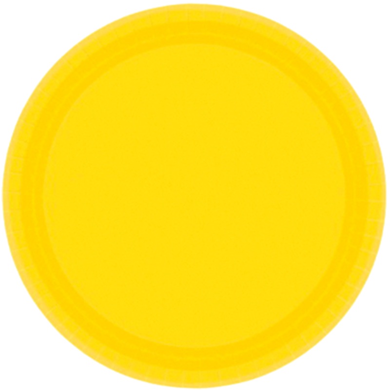 Yellow Small Party Plates pk20 (FSC)