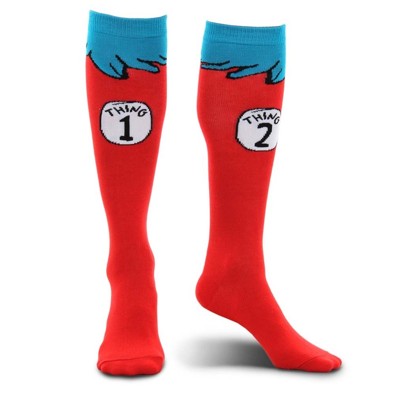 Adult Thing 1 & Thing 2 Socks - Dr. Seuss