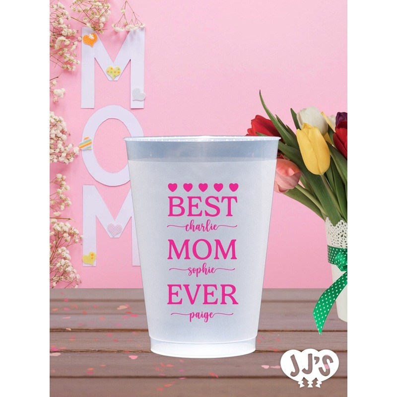 Best Mom Ever Custom Frosted Cups