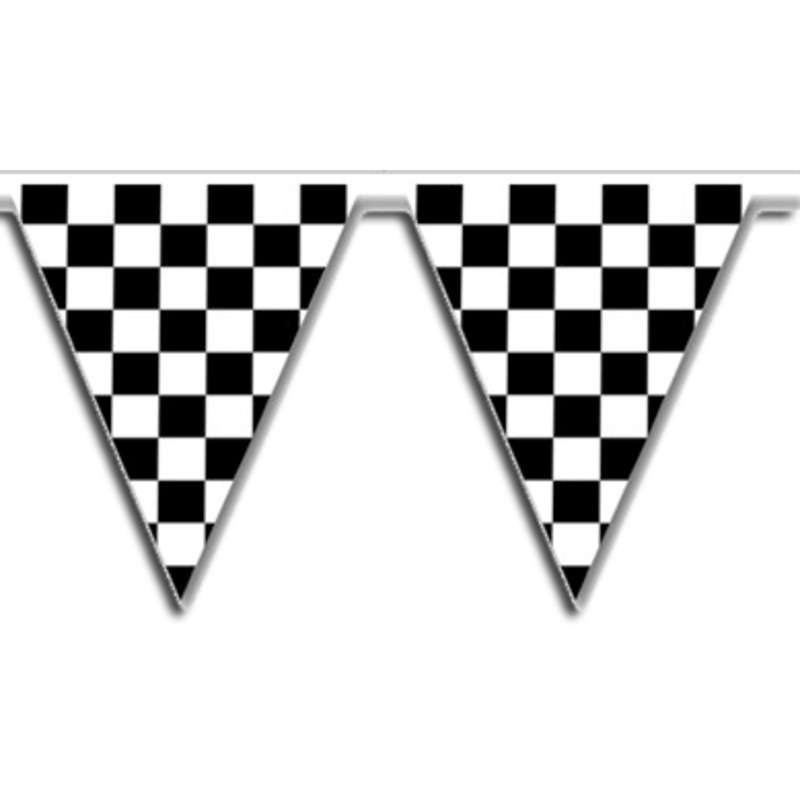 Black Check Party Flags