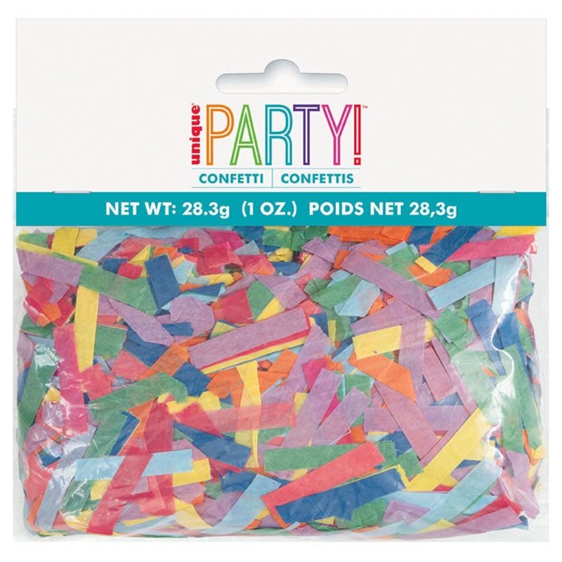 Colorful Rectangle Tissue Confetti 2oz