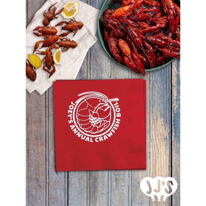 Crawfish Craze Personalized Crawfish Boil Napkins