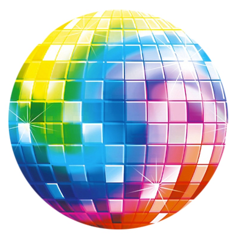 Disco Ball Plastic Cutout