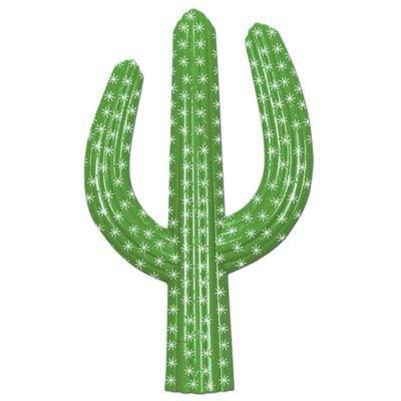Green Plastic Cactus 24"