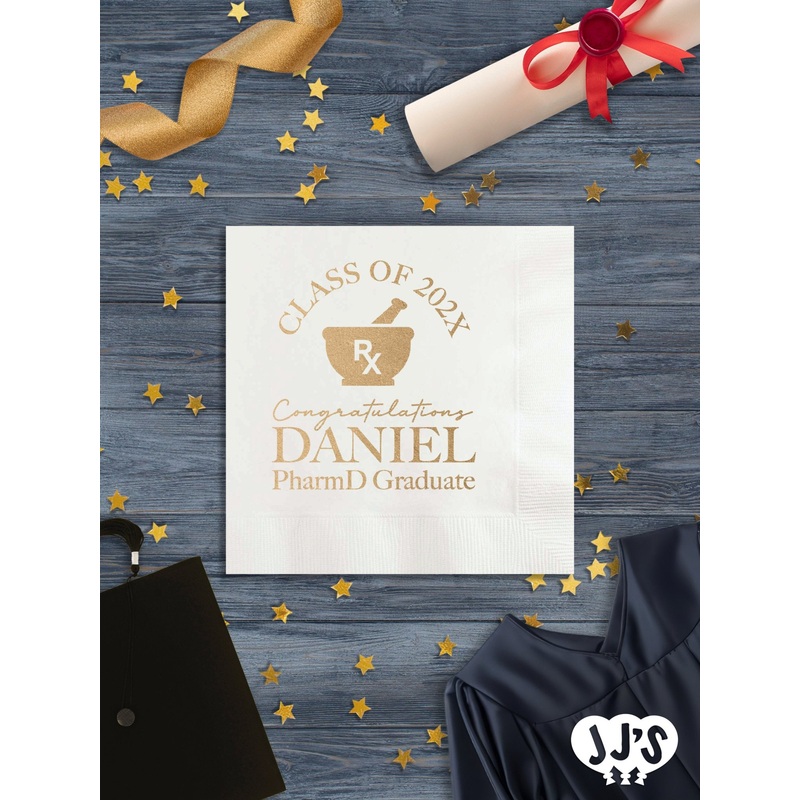 Pharmacy School Congratulations Personalized Graduation Napkins