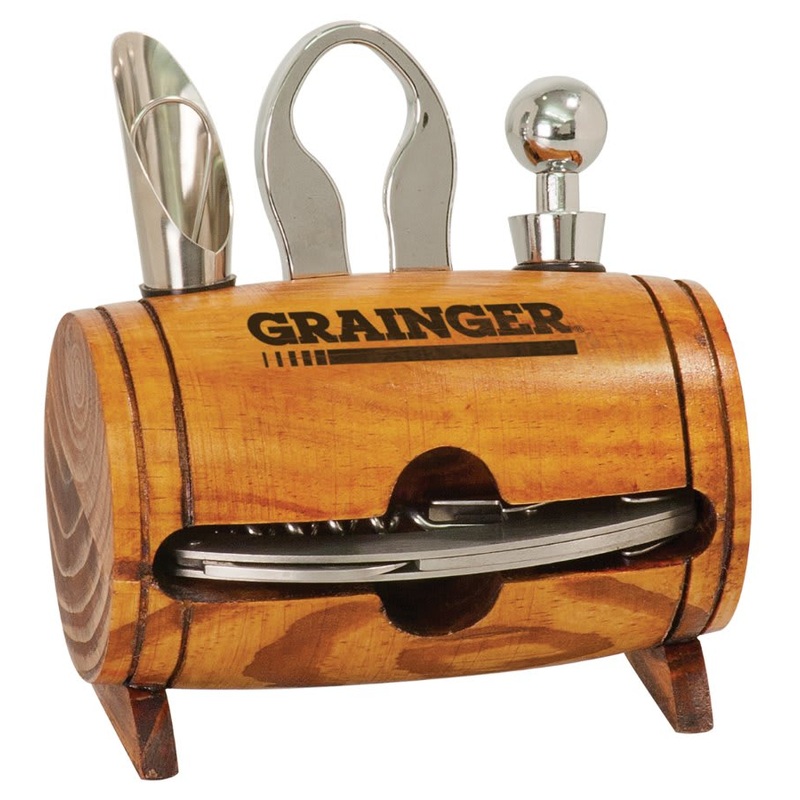 Wine Barrel 4 Piece Wine Tool Set