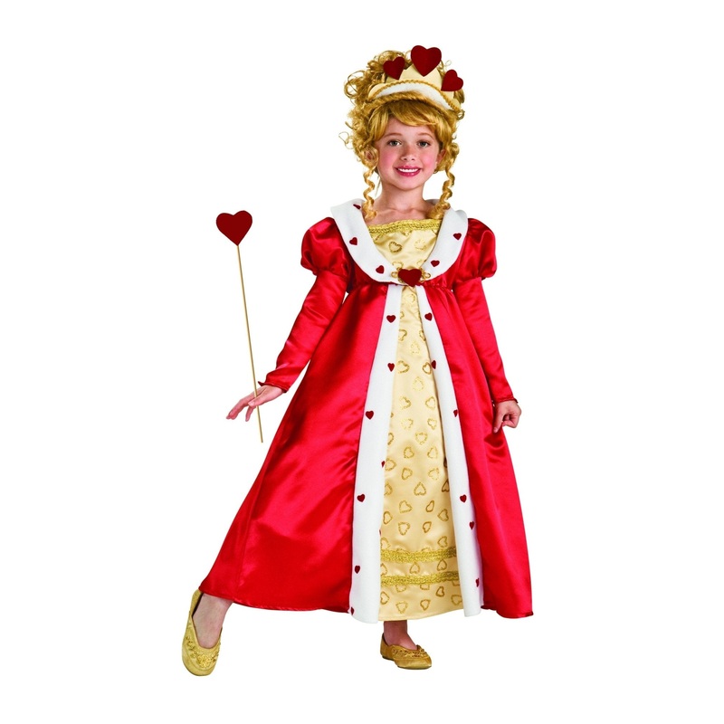 Girls Red Heart Princess Costume