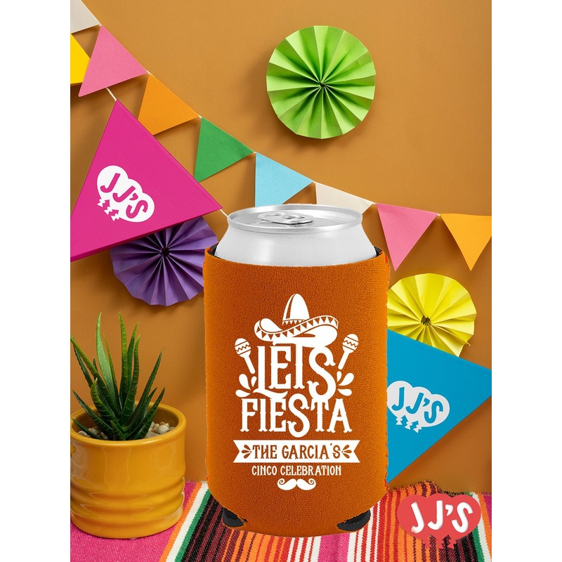 Let's Fiesta Custom Neoprene Can Coolers