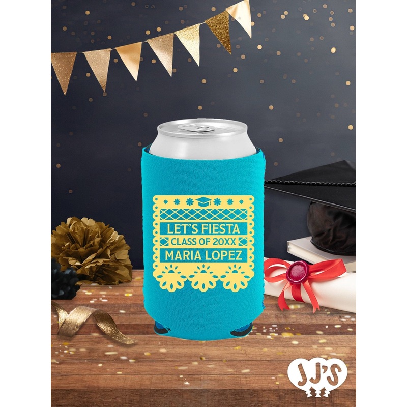 Let's Fiesta Personalized Graduation Can Coolers