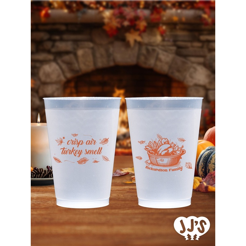 Smells Like Turkey Thanksgiving Custom Frosted Cups