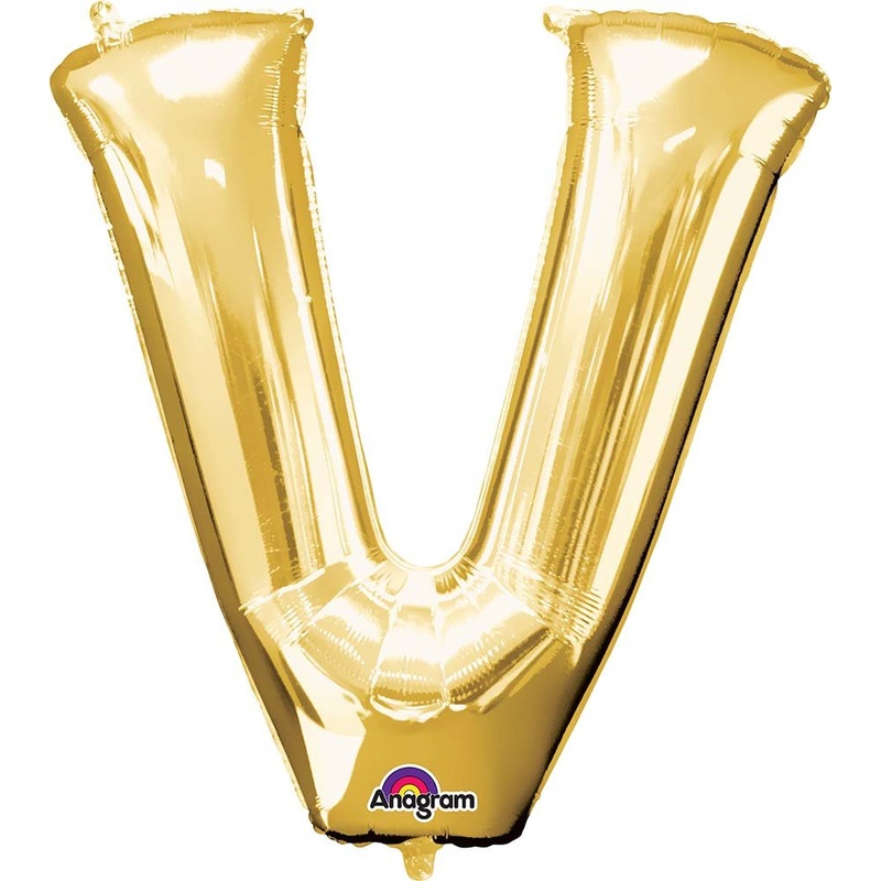 33'' LETTER V GOLD