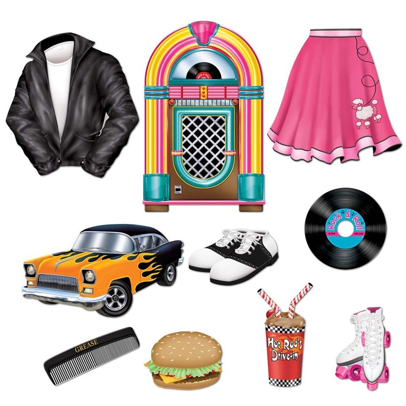 50s Theme Cutouts 10pc